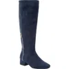 Comfortview The Ivana Tall Wide Calf Boot In Blue