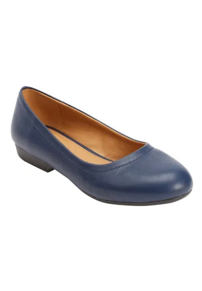 Comfortview The Jaiden Slip On Flat In Blue