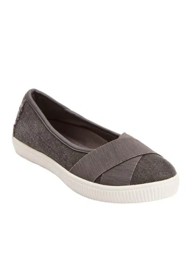 Comfortview The Jazlyn Slip-on Sneaker In Gray