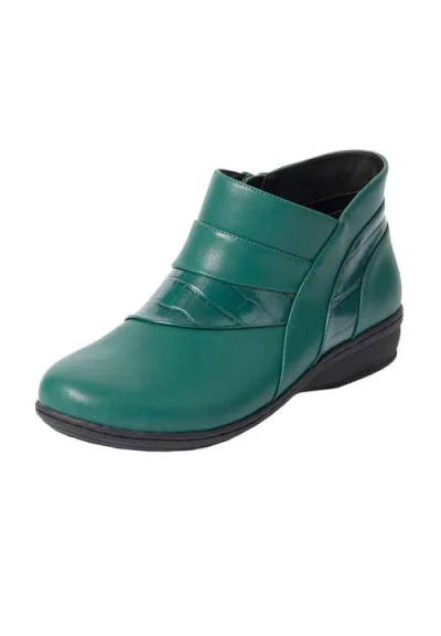 Comfortview The Jolene Bootie In Green