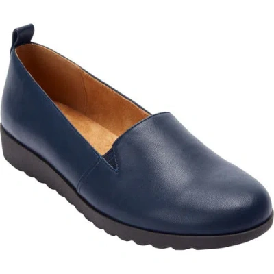 Comfortview The June Slip On Flat In Blue