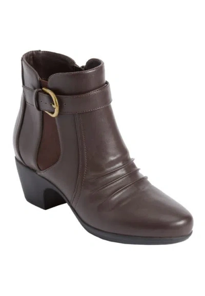 Comfortview The Juniper Bootie In Brown
