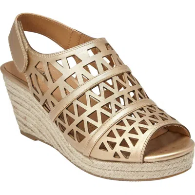 Comfortview The Karen Espadrille In Gold