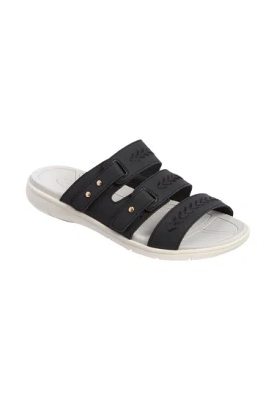 Comfortview The Lark Water Friendly Slip On Sandal In Black