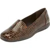 Comfortview The Leisa Slip On Flat In Brown