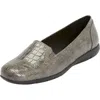 Comfortview The Leisa Slip On Flat In Gray