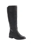 Comfortview The Lili Tall Wide Calf Boot In Black
