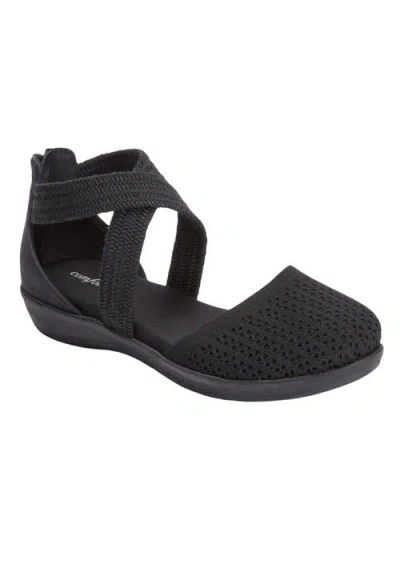 Comfortview The Lyla Orthotic Closed Toe Sandal In Black