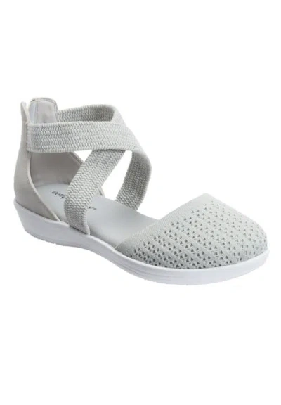 Comfortview The Lyla Orthotic Closed Toe Sandal In Gray
