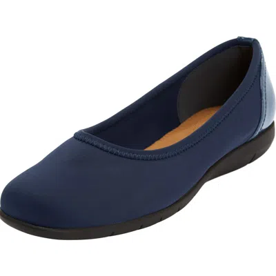 Comfortview The Lyra Slip On Flat In Blue