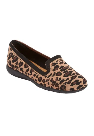 Comfortview The Madie Slip On Flat In Animal Print