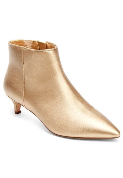 Comfortview The Meredith Bootie In Gold