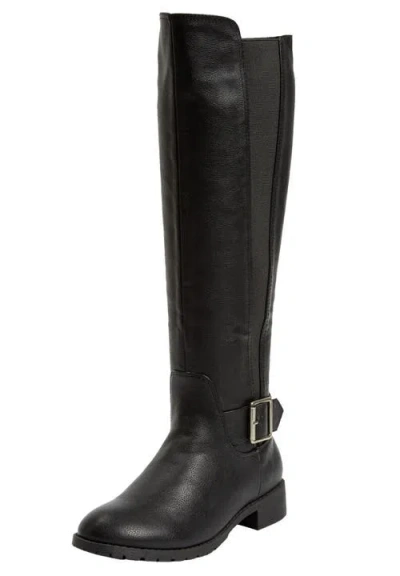 Comfortview The Milan Tall Wide Calf Boot In Black