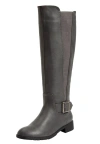 Comfortview The Milan Tall Wide Calf Boot In Gray