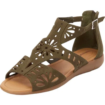 Comfortview The Milana Sandal In Green