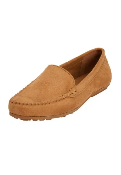 Comfortview The Milena Slip On Flat In Brown