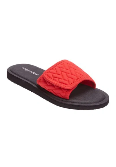 Comfortview The Palmer Slip On Sandal In Red