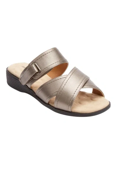 Comfortview The Pandora Sandal In Gray