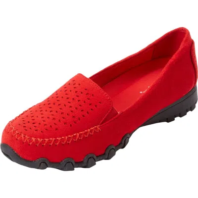 Comfortview The Pax Slip On Flat In Red
