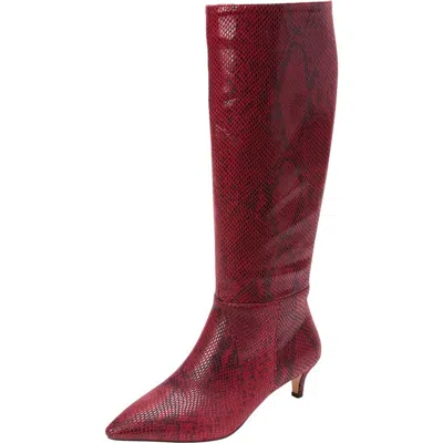 Comfortview The Poloma Tall Wide Calf Boot In Burgundy