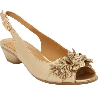 Comfortview The Rider Slingback In Gold