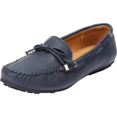 Comfortview The Ridley Slip On Flat In Blue