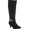 Comfortview The Rosey Tall Wide Calf Boot In Black