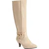 Comfortview The Rosey Tall Wide Calf Boot In White
