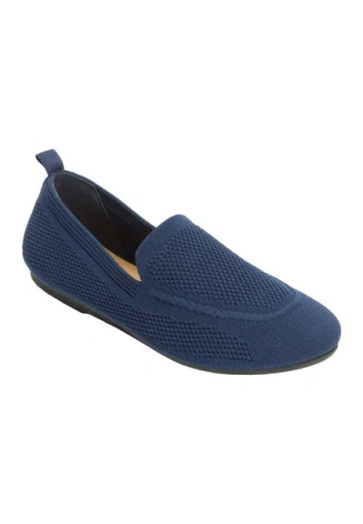 Comfortview The Sabrina Slip On Flat In Blue