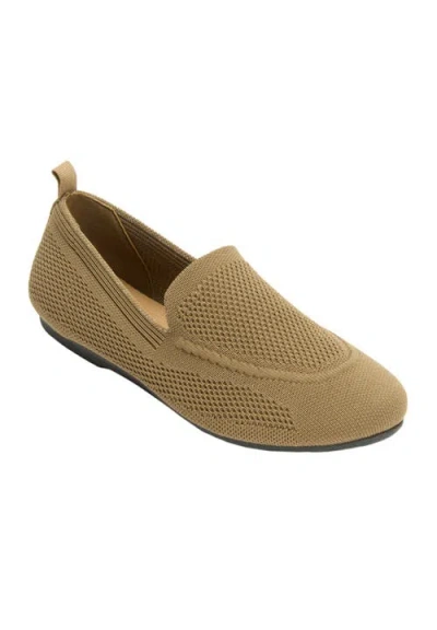 Comfortview The Sabrina Slip On Flat In Brown