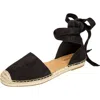 Comfortview The Shayla Flat Espadrille In Black