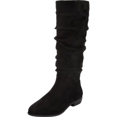 Comfortview The Shelly Tall Wide Calf Boot In Black