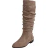 Comfortview The Shelly Tall Wide Calf Boot In Brown