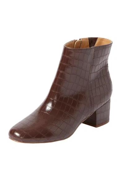 Comfortview The Sidney Bootie In Brown