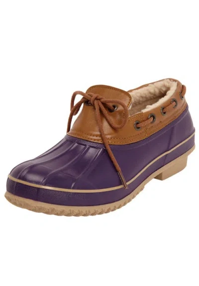 Comfortview The Storm Waterproof Rubber Slip-on In Purple