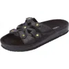 Comfortview The Summer Slip On Footbed Sandal In Black
