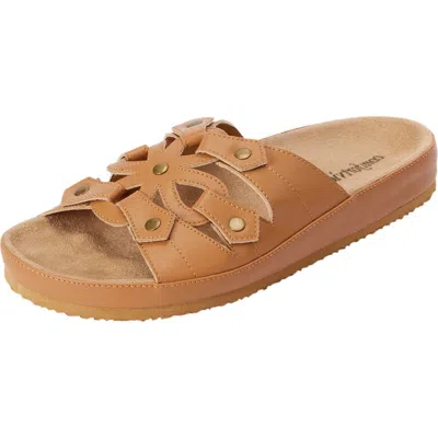 Comfortview The Summer Slip On Footbed Sandal In Brown