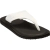 Comfortview The Sylvia Soft Footbed Thong Slip On Sandal In White