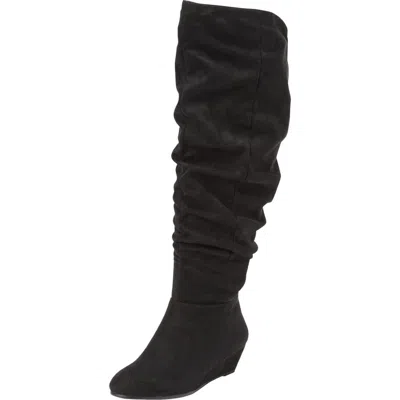 Comfortview The Tamara Tall Wide Calf Boot In Black