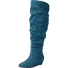 Comfortview The Tamara Tall Wide Calf Boot In Blue