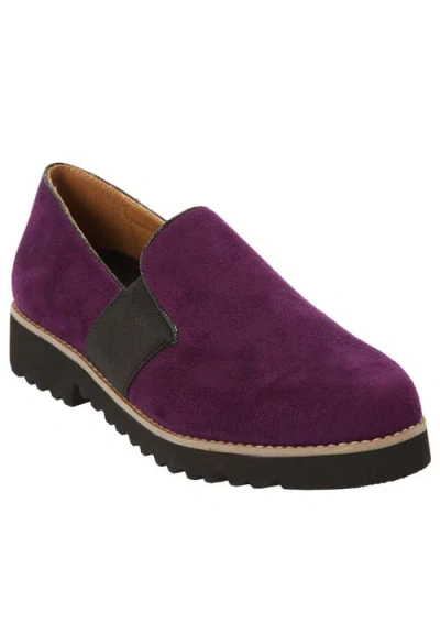 Comfortview The Taren Slip On Flat In Purple