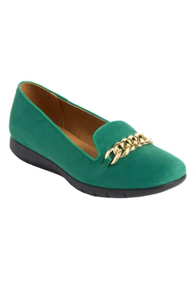 Comfortview The Thayer Slip On Flat In Green