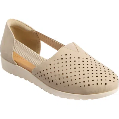 Comfortview The Zoe Slip On Flat In Gray
