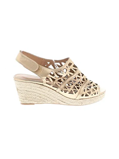 Pre-owned Comfortview Wedges In Tan
