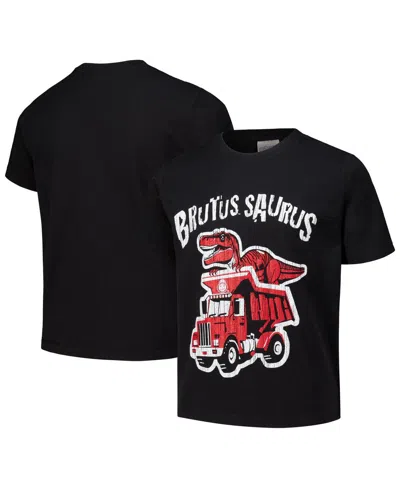 Comfortwash Kids' Big Boys And Girls Black Ohio State Buckeyes Dino Truck T-shirt