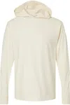 Comfortwash By Hanes Garment-dyed Jersey Hooded Long Sleeve T-shirt In Beige