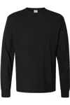 Comfortwash By Hanes Garment-dyed Long Sleeve T-shirt In Black