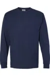 Comfortwash By Hanes Garment-dyed Long Sleeve T-shirt In Blue