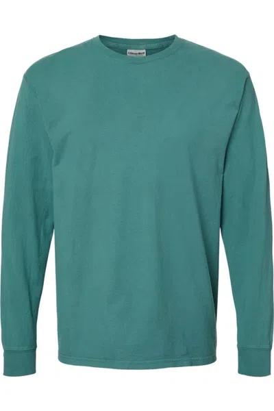 Comfortwash By Hanes Garment-dyed Long Sleeve T-shirt In Green