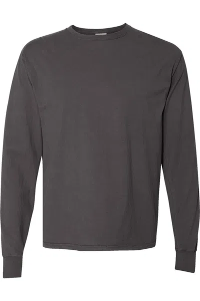Comfortwash By Hanes Garment-dyed Long Sleeve T-shirt In Grey